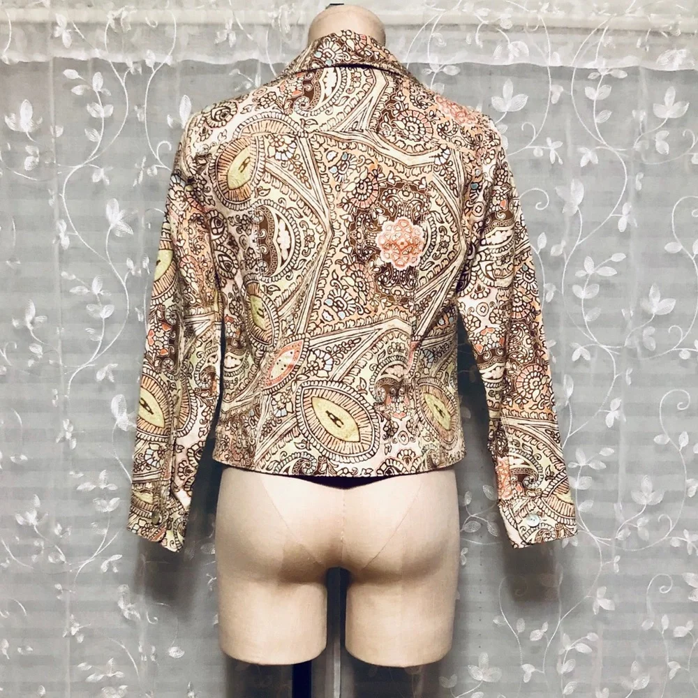 Ruby Rd Pastel Printed Crop Jacket - Picture 3 of 8